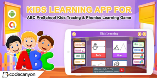 Android Kids Learning App For ABC PreSchool Kids Tracing & Phonics Learning Game