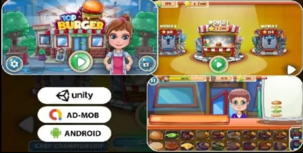 Android – TOP Burger game (admob + android + unity )