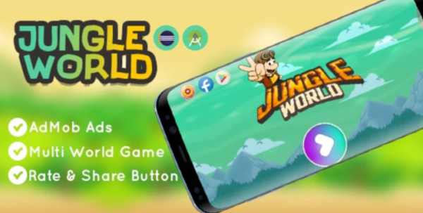 Jungle World Game – Eclipse & Android Studio – Google AdMob Ads