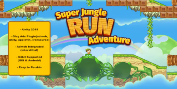 Super Jungle Run Adventure (Mario Style) – Complete Unity Template