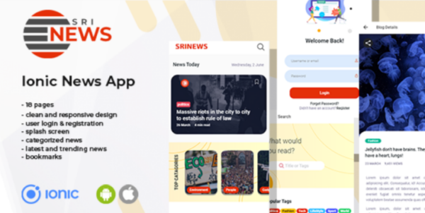 Sri News - Ionic 6 News App Template