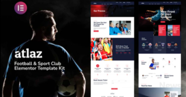 Atlaz – Football & Sports Club Elementor Template Kit