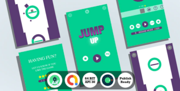 Jump Up : (Android Studio+Facebook Ads+Reward Video+Inapp+Leaderboard+ready to publish)