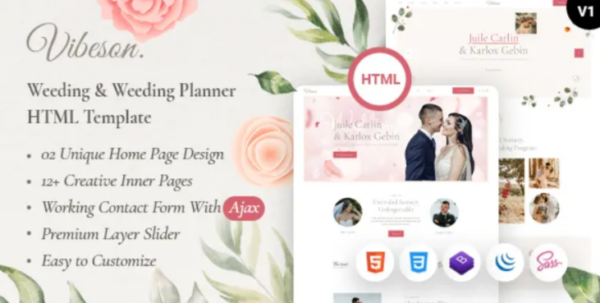 Vibeson – Wedding HTML Template