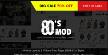 80’s Mod – Build Your Store with A Vintage Styled WooCommerce WordPress Theme