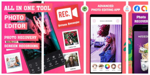 All in one tool Photo Editing, Screen Recording and Photo Recovering App Source code