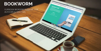 Bookworm Flip Book Template WordPress for Authors