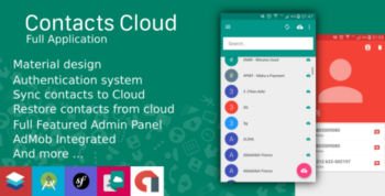 Contacts Cloud With Material design and AdMob
