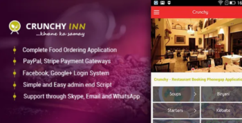 Crunchy v5.0 Restaurant Booking Phonegap Application