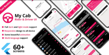 Driver & Rider Taxi Booking Flutter UI
