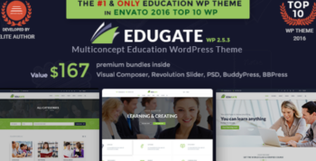 EduGate v2.5.4 Multiconcept Education WordPress Theme