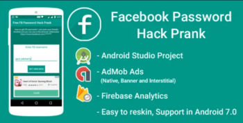 FB Password Hack Prank With Admob Ads + Google Analytics + Firebase