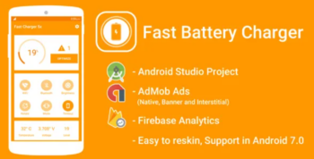 Fast Battery Charger 5x & Battery Saver with Admob Ads + Google Analytics + Firebase Integration