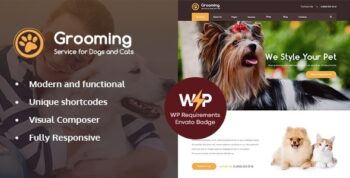 Grooming - Pet Shop & Veterinary Physician WordPress Theme 1.2.5