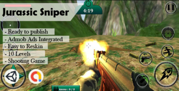 Jurassic Sniper (Unity – Admob)