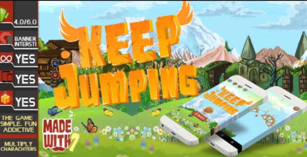 Keep Jumping Game Template – Admob (Banner + Interstitial ) +in game purchase