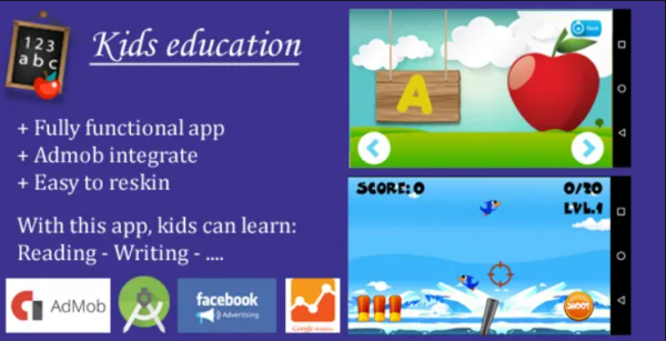 Kids education + Admob + Android Studio