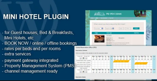 Mini Hotel – Booking and Managament WP Plugin