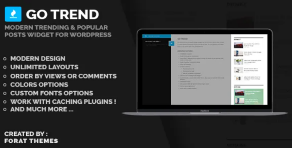 Modern Trending & Popular Posts Widget For wordpress