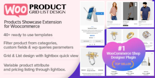 WOO Product Grid/List Design- Responsive Products Showcase Extension for WooCommerce