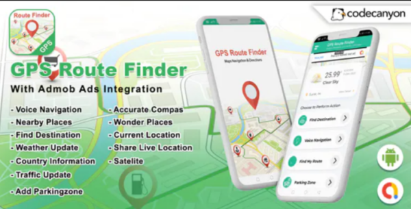 Android GPS Route Finder : Maps Navigation & Directions (Android 11 Supported)