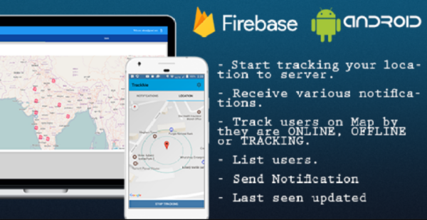 TrackMe, Realtime location tracking system. Firebase, Polymer, Android