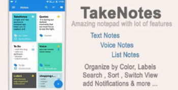 TakeNotes – Android (Text ,Voice ,List) Notepad app