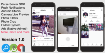 Instapics v1.1 More than just a photo sharing App (Parse Server)