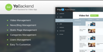 YoBackend v2.4 PHP Video CMS YoVideo