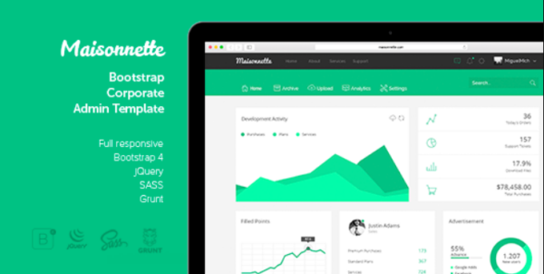 Maisonnette v1.0.1 Responsive Admin Template