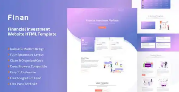 Finan – Financial Investment Website HTML Template