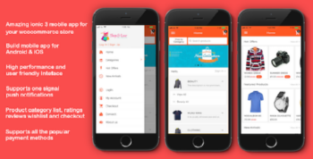 WooCommerce mobile app clothing theme ionic 3