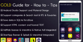 Gold Guide for – How to – Tips App with Admob + Native Ad + StartApp