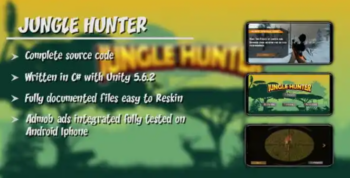 Jungle Animal Hunter Game – Sniper Hunting – Unity 5.6.2 complete Source code – Admob Integrated
