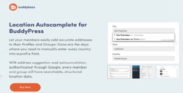 Location Autocomplete for BuddyPress BuddyBoss