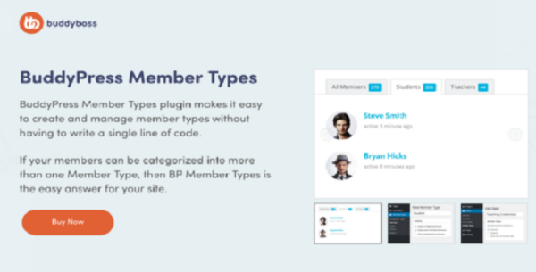 BuddyPress Member Types Buddyboss