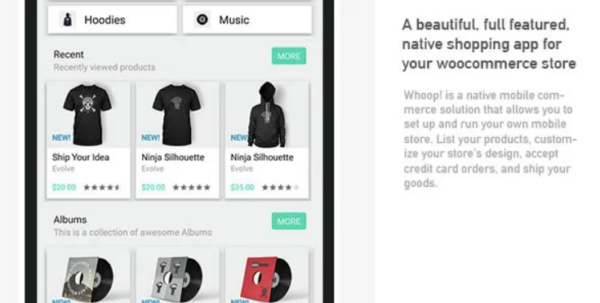 Whoop! Android woocommerce app