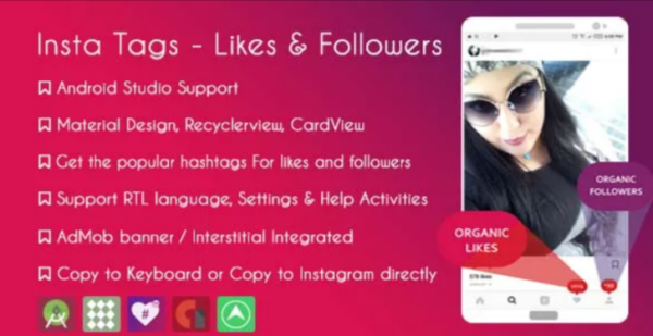 Instagram Hashtags – likes & followers & AdMob + GDPR