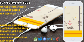 Flappy Street Dunk + Admob/Heyzap + Android Studio Project + Buildbox Project