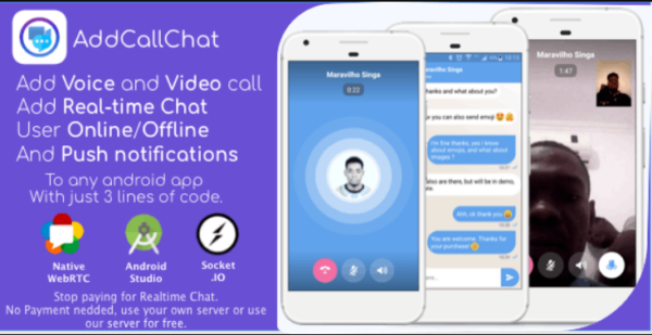 AddCallChat – Add Video/Voice Calls and Realtime Chat