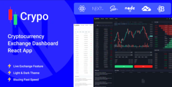 Crypo – Cryptocurrency Exchange Dashboard React App