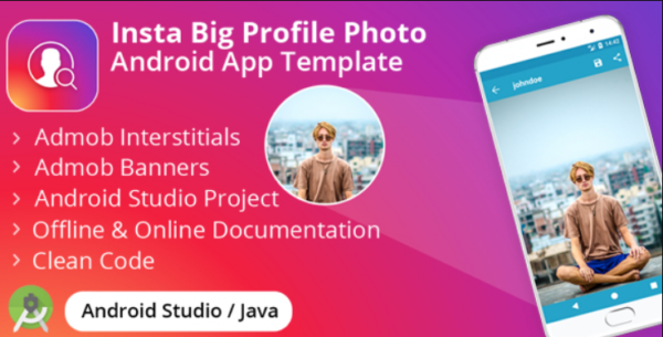 Insta Big Profile Photo – Admob Banner + Interstitial