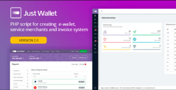 Just Wallet v2.0.4 Online Payment Gateway