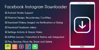 Facebook Instagram Downloader with Native ads