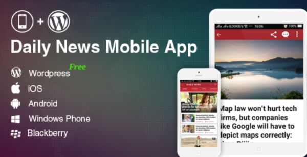 Full Mobile Application for WordPress News, Blog, Magazine Websites