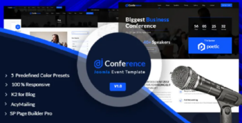 JD Conference v1.2 Advanced One Page Joomla Event Template