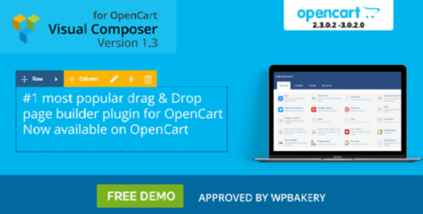 Visual Composer for OpenCart v1.5 Drag & Drop Page Builder