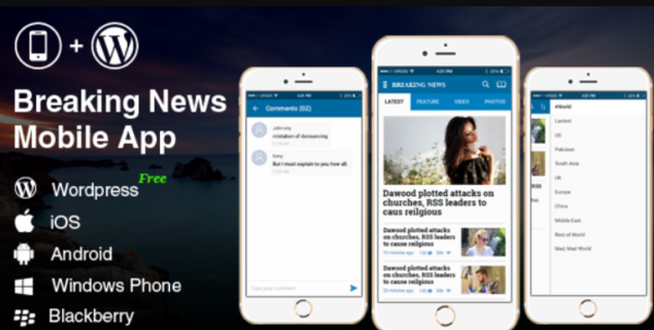 Breaking News 2 Blue – Full Android, iOS Mobile Application