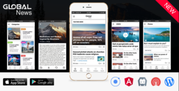 Global News – Full Android, iOS Mobile Application for WordPress Website