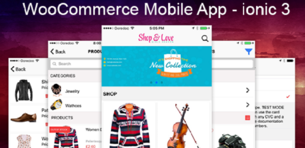 Ionic 3 tab App for WooCommerce